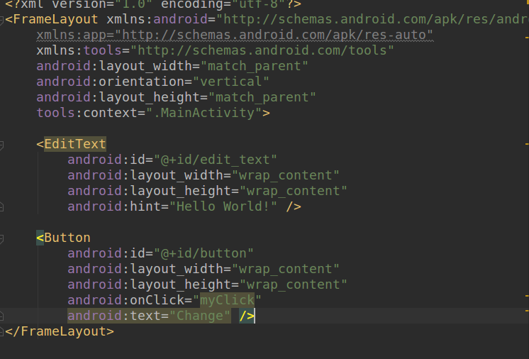 FrameLayout Code